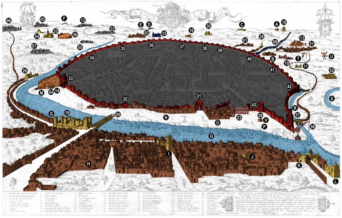 1588 Vista de Sevilla - annotation