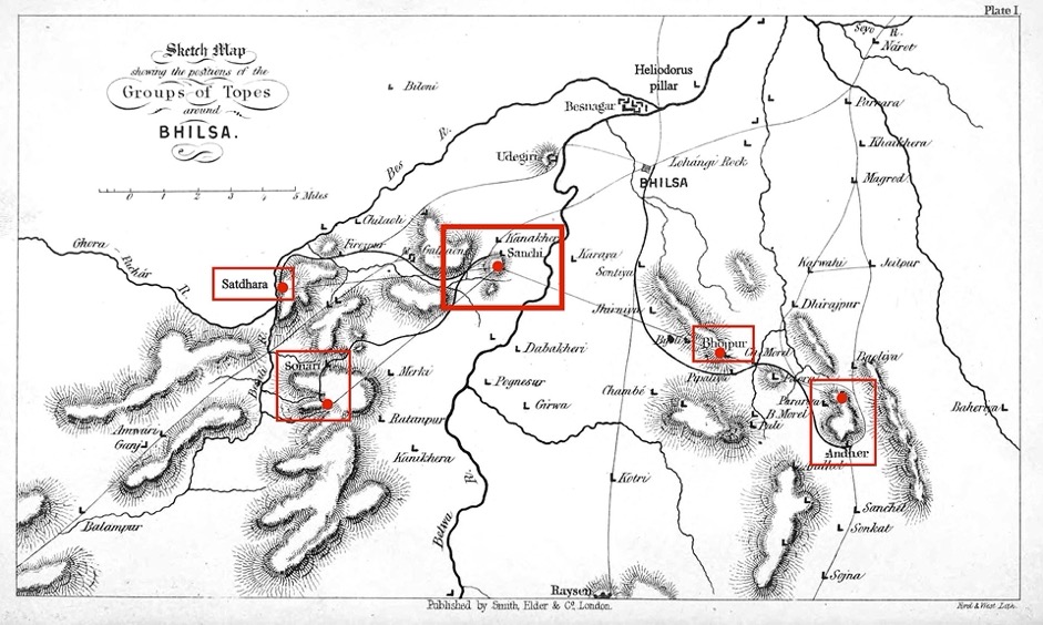 Sanchi and Surrounding Stupas