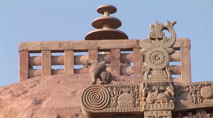 Umbrella&#39;s at the Great Stupa at Sanchi